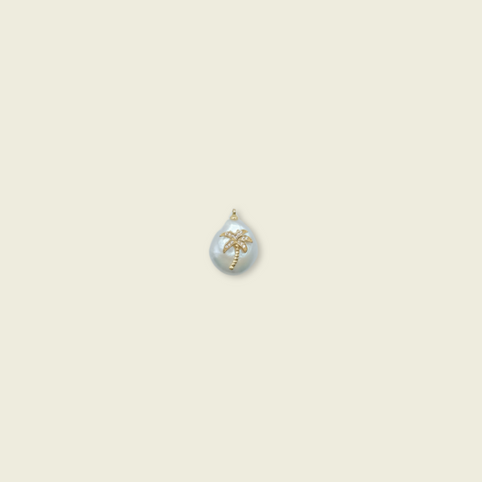 Palm Tree Pearl Charm