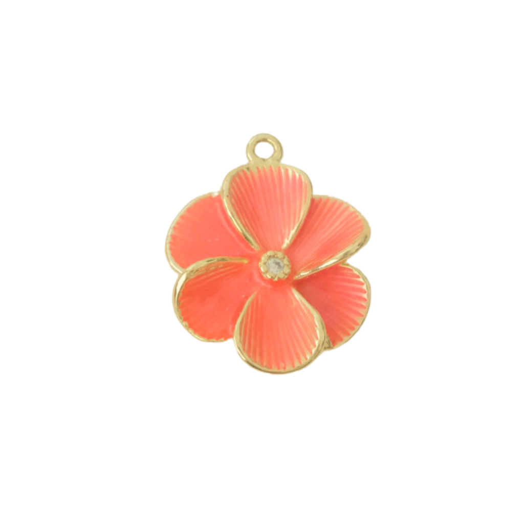 Large Pink Magnolia Charm