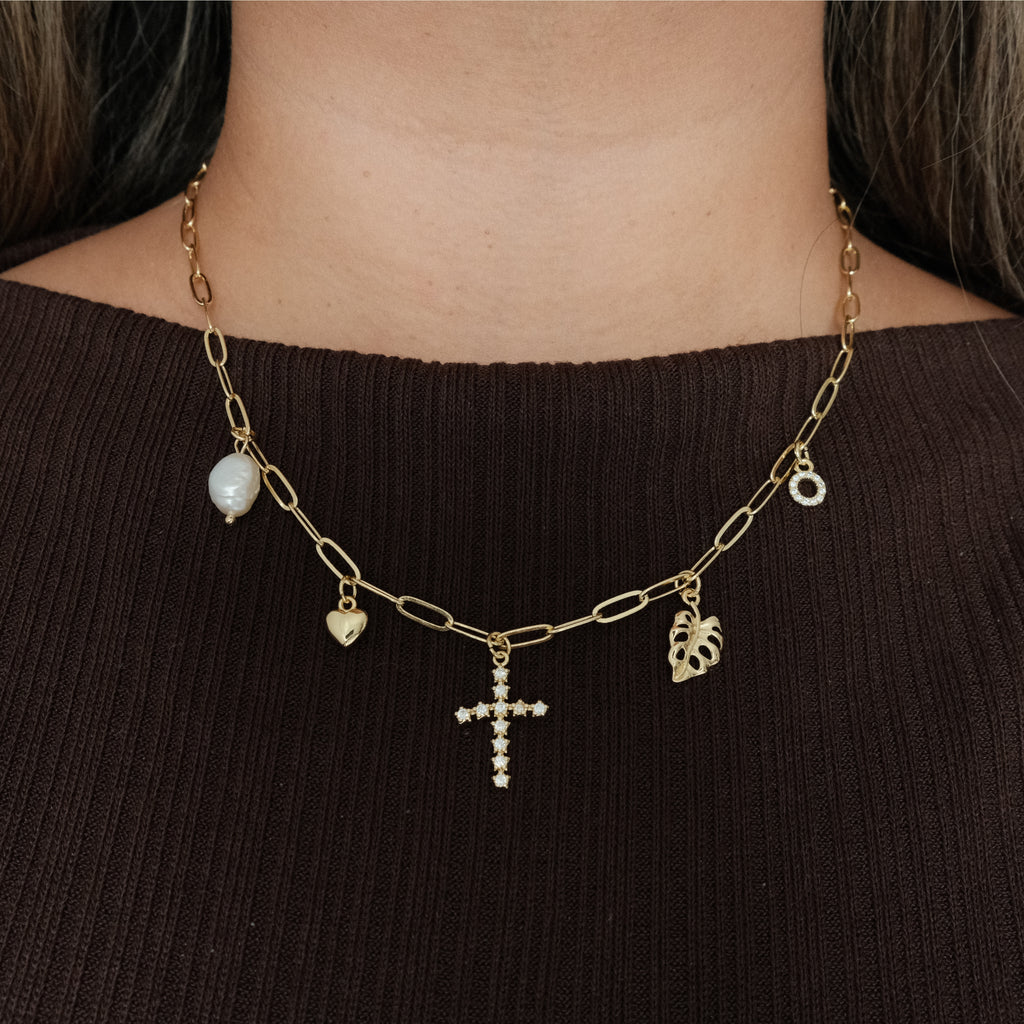 Jewel Cross Charm