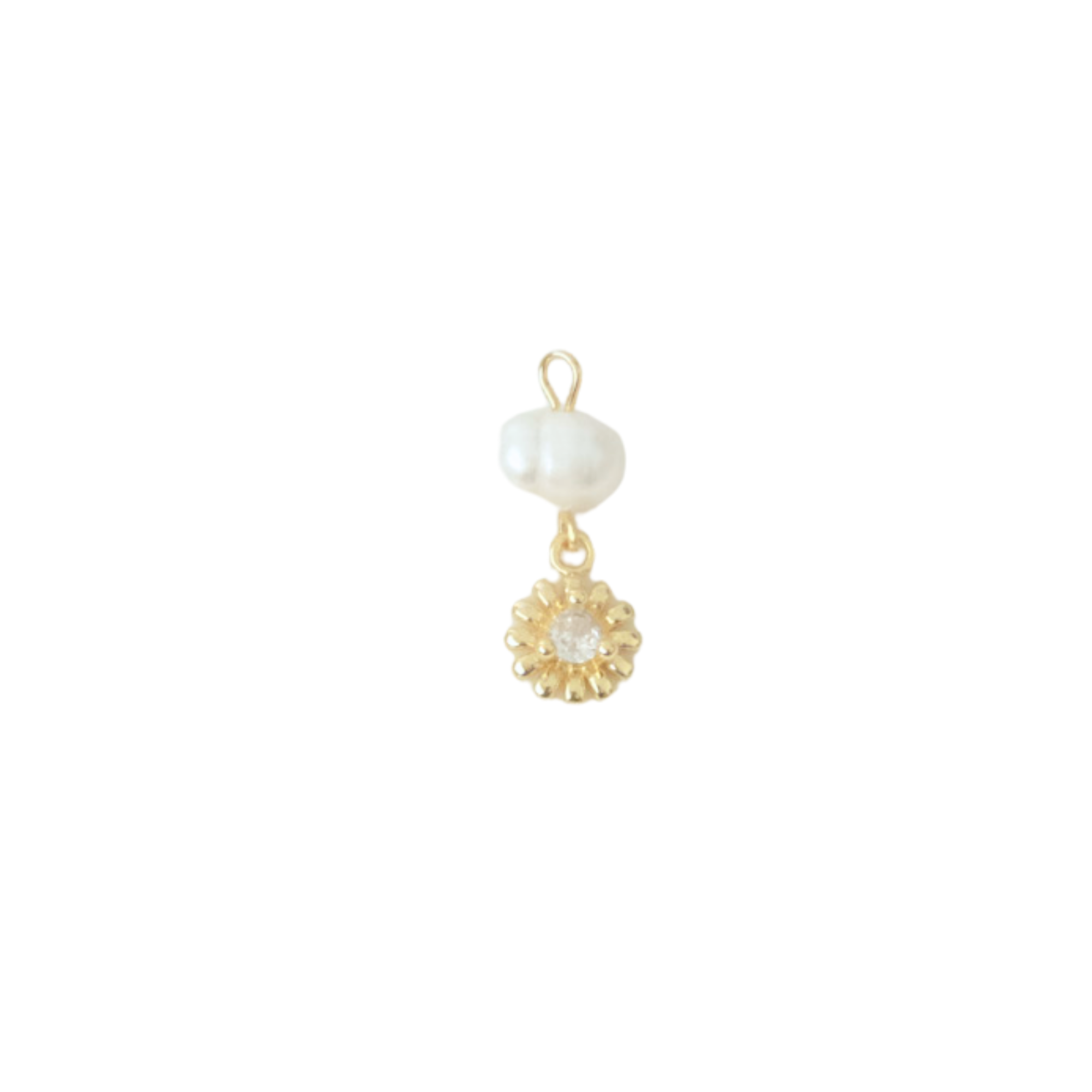 Sunflower Pearl Charm
